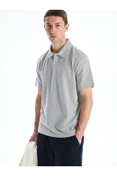 LC Waikiki Νέα Σεζόν Ανδρικό Μπλουζάκι Πόλο με Ρίγες - S5QK96Z8