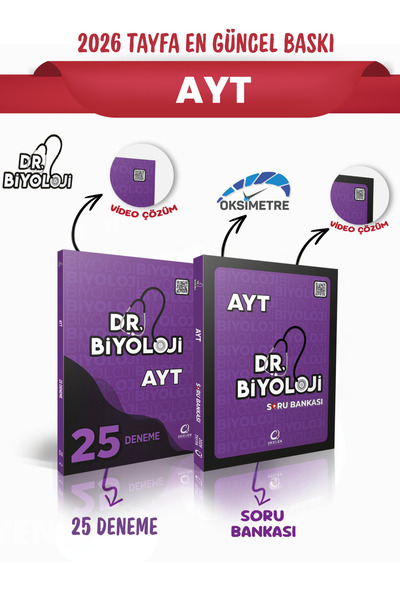 Oksijen Yayınları DR BİYOLOJİ AYT SORU BANKASI VE 25 DENEME SET