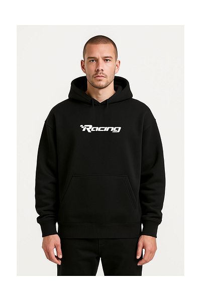 Advantage Code Racıng Racıng Printed Oversize Unisex Hooded Sweatshirt Hoodie