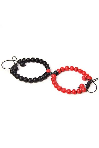 StreetWear Outlet Brățări Cuplu - Black & Red