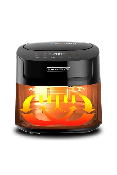 Black&Decker 1800W 8-In-1 Digital Air Fryer with Window 7.2 Liter