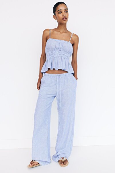 Pull & Bear Çizgili askılı top