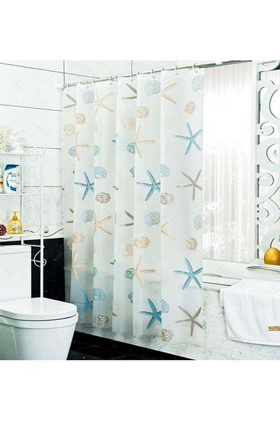 Raffine fashionhome Jellyfish Printed Shower Curtain Multicolour 180x180cm