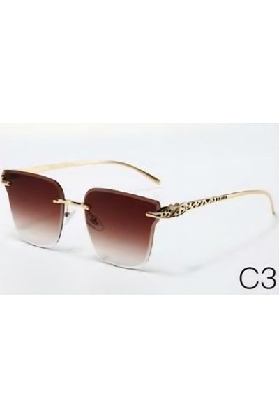 Escales Women's Uv-400 Protection Luxury Rimless Sunglasses