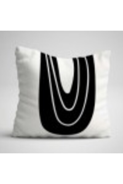 Lenjerii Deosebite Σετ 3 διακοσμητικά καλύμματα μαξιλαριού 43x43cm Αφηρημένο σχέδιο Λευκό/Μαύρο/Γκρι