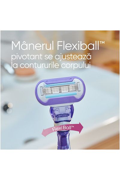 Gillette Lamă de ras Venus Swirl Smooth Classic, violet, set de 2 lame de schimb