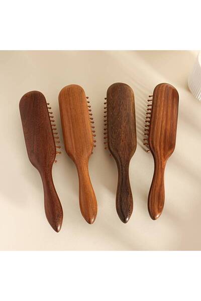 Sorendy Wooden Toothed Hairbrush Natural Hair Lightening Women Scalp Massage Comb 19cm Af-102