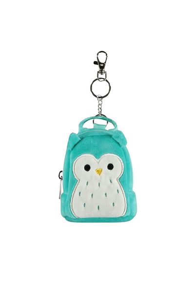 DIFUZED Mini backpack keychain, Squishmallows, Winston the owl, pastel turquoise, 11x9x5 cm, Difuzed brand