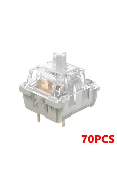Choice 70PCS KBDiy Kang White V3 Switches for DIY Aula F87 Mechanical Keyboard Linear Switch 5-Pin Custom C