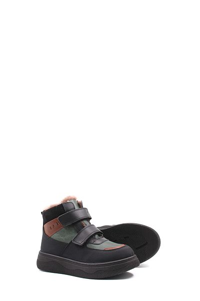 Ayakkabıhane Fur Inside and Genuine Leather Outside Khaki Tan Unisex Kids Boots Ah08157112412815
