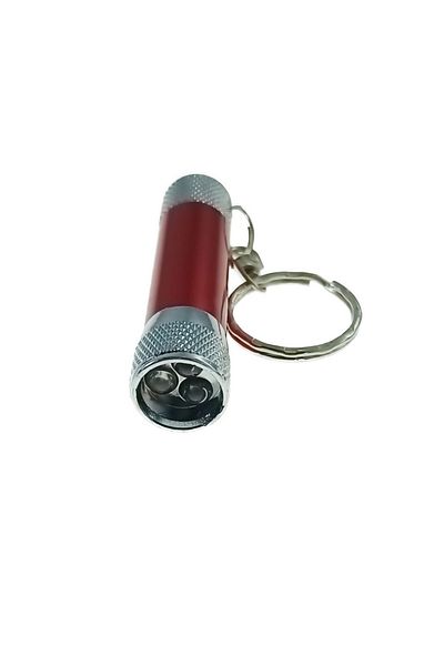 OEM Keychain flashlight with 3 LEDs, red