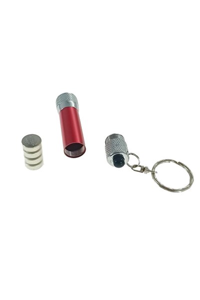 OEM Keychain flashlight with 3 LEDs, red