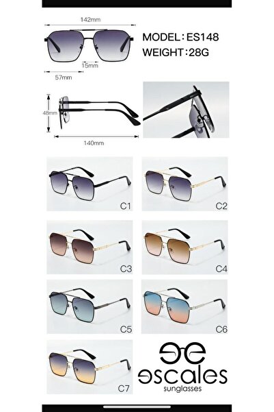 Escales Men's Uv-400 Protection Luxury Sunglasses