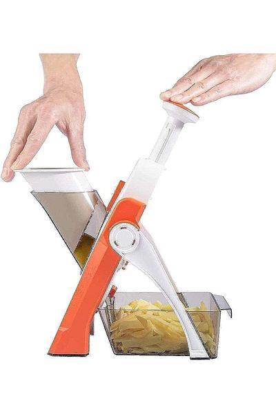 MARKQ Vegetable Chopper 4 Modes Mandoline Food Slicer To Julienne Cubes Veggies Adjustable Thickness