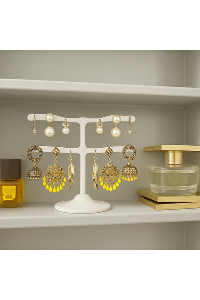 Filkorium3D Umeraș elegant pentru cercei - Suport pentru cercei - Suport decorativ pentru cercei cu 12 găuri - 15 CM