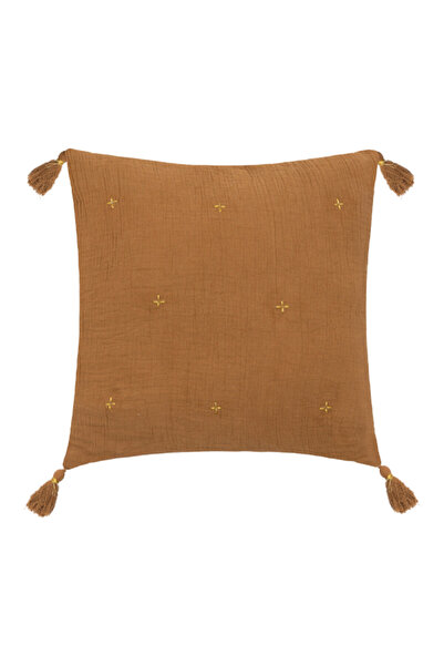 Atmosphera وسادة جامانا المزخرفة بتفاصيل شرابة مطرزة 40 × 40 سم