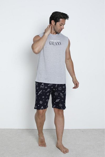 ARCAN Men's Shorts Zero Sleeve Pocket Pajama Set 100% Cotton New Season