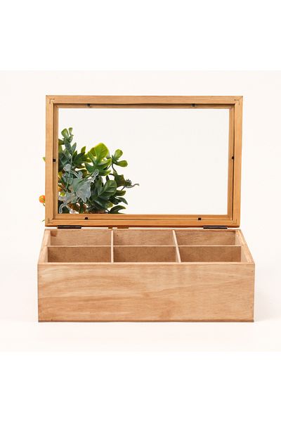 TASARIMHMODA 6 Compartment Tea Box with Lemon