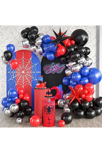 Baloane Vesele Spider Party Birthday Balloons Arcade 118 Pieces ARC172