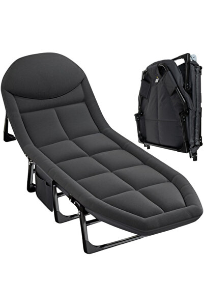 zola Folding camping bed, 5-step adjustable, 150 kg, Oxford material, 200x65x30 cm