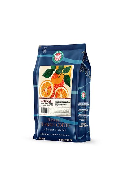 Mare Mosso Caffe ê Vendite Orange Flavored Turkish Coffee 250 Gr.