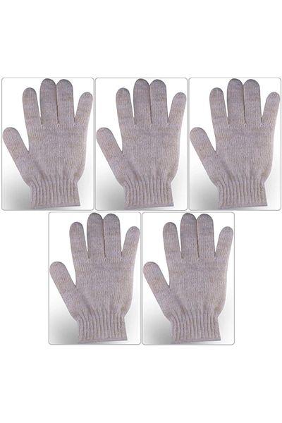 Derma Naturel Therapy Pure Wool Fingered Bath Glove T-478 (Set of 5)