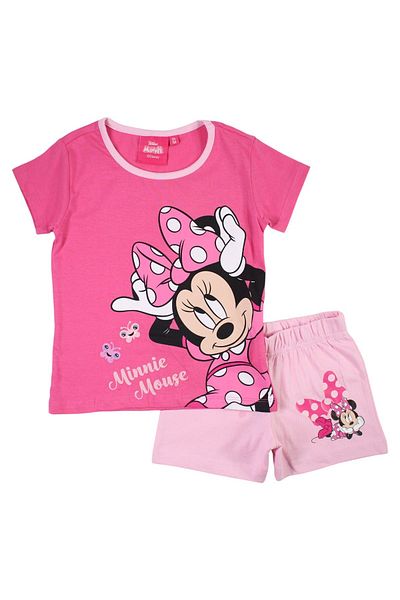Minnie Mouse Children's short-sleeved pajamas, 100% cotton, multicolor, Happy Days, Minnie Mouse