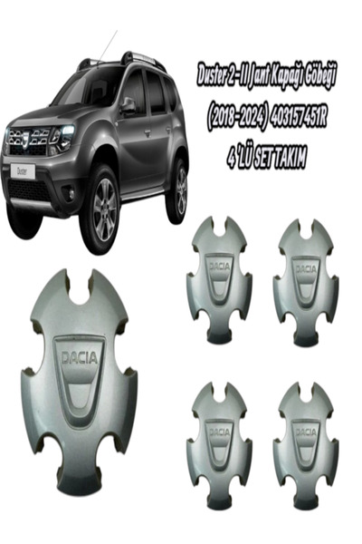 İthal Duster 2-II Jant Kapağı Göbeği (2018-2024) 403157451R JANT GÖBEĞİ 4 LÜ TAKIM