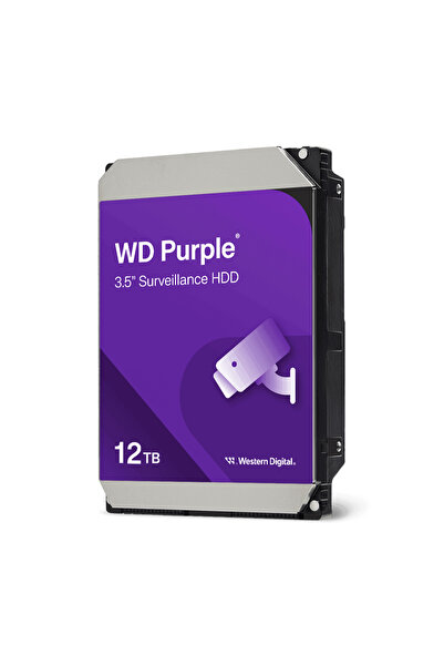 WESTERN DIGITAL WESTERN DİGİTAL Purple Pro 12TB 7200rpm 256MB Sata3 7/24 Güvenlik 3.5'' Harddisk (WD121PURP)