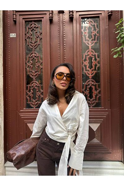 ROSSA Double-breasted Side Tie Shirt