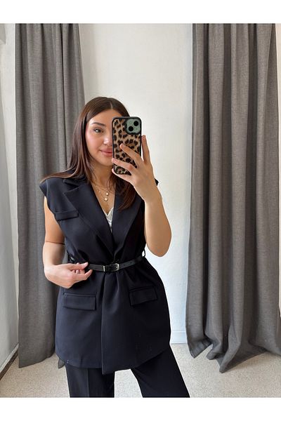 ROSSA Oversize Belted Lined Vest