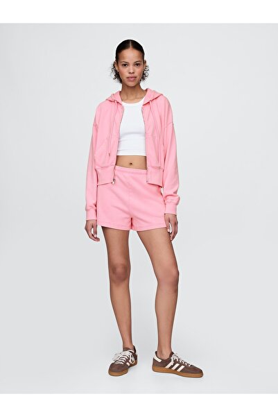 GAP Kadın Açık Pembe Heavyweight Havlu Kumaş Şort