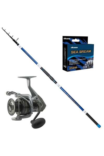 Okuma Tomcat 8000 - Ryuji Surf Master 420cm 100-250gr Surf Olta Seti