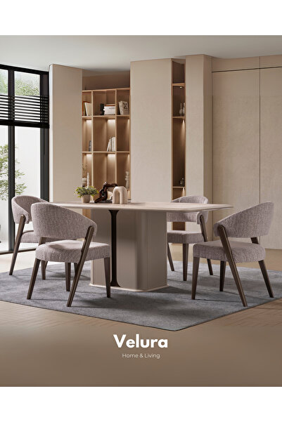 Velura Home & Living Petra Yemek Odası Takımı (Yemek Masası + 4 Adet Sandalye)