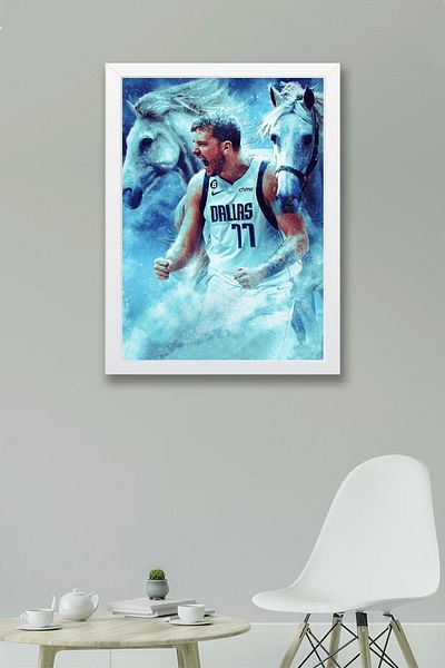 Saturn Pictură înrămată Luka Doncic - Pictură poster NBA Dallas Mavericks