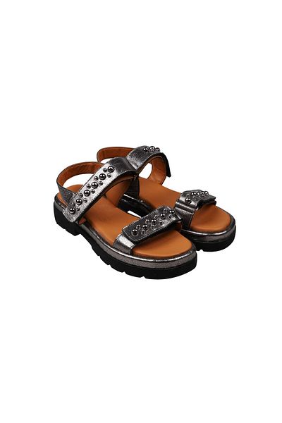 Lady Mia Velvia Trok Detailed Genuine Leather Women's Sandals