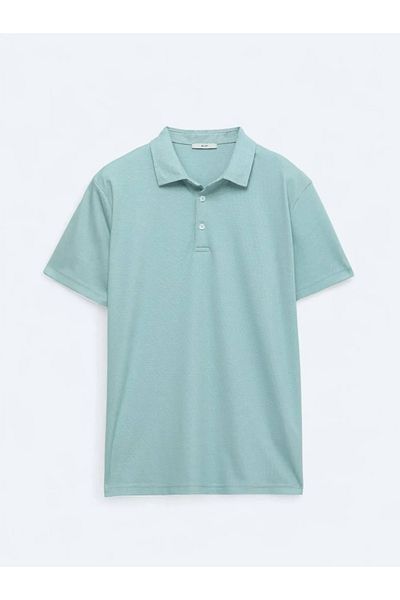Kip Green Crew Neck Cotton Blend T-Shirt