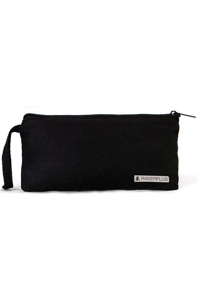 Rakerplus Black 21X10 cm Zippered Gabardine Fabric Pen Holder