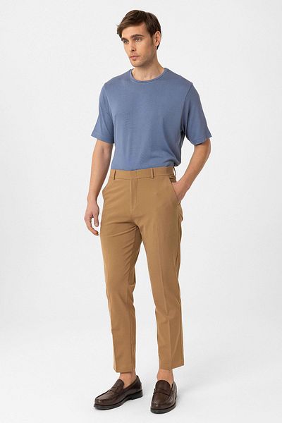 Antioch Camel Slim Fit Comfort Men's Trousers