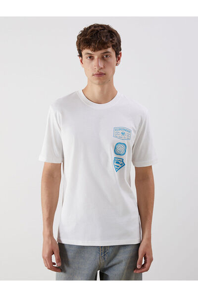 LC Waikiki Tricou pentru bărbați din bumbac pieptănat, imprimat, cu gât turna...