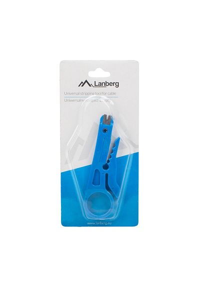 Lanberg Clește dezizolator de cabluri, Lanberg 41823, pentru cabluri, în blister, albastru