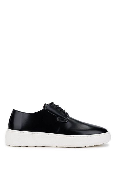 Tamer Tanca Men's Genuine Leather Black Opening Sneakers & Sports Shoes