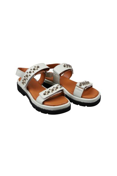 Lady Mia Velvia Trok Detailed Genuine Leather Women's Sandals