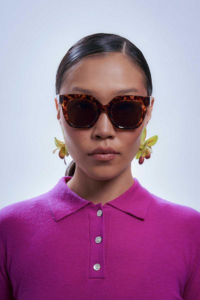 Bilge Karga Wilmer Leopard Brown Sunglasses