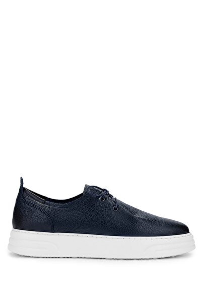 Tamer Tanca Ανδρικά παπούτσια casual από γνήσιο δέρμα Navy Blue