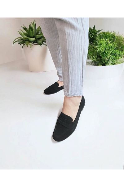 GokceKundura06 Women's Real Suede Leather Home, Office Ballerinas
