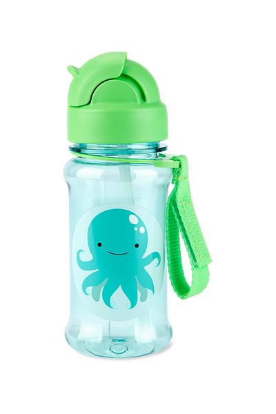 Skip Hop Zoo Tritan Water Bottle Octopus with Straw