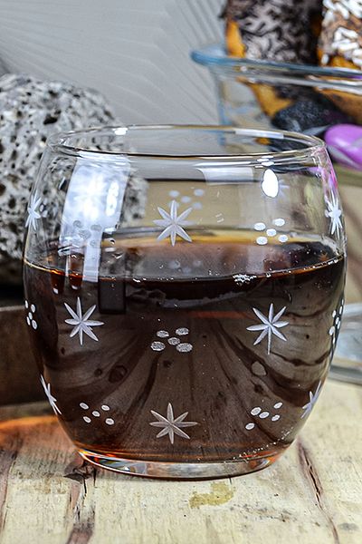 DECOCIA Mendoza 6 Piece 380Cc Water and Soft Drink Cutting Glass Set with Sema Pattern