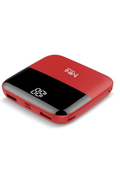 OEM External battery, 10,000 mAh, Fast charger, VoltPocket, digital display, red