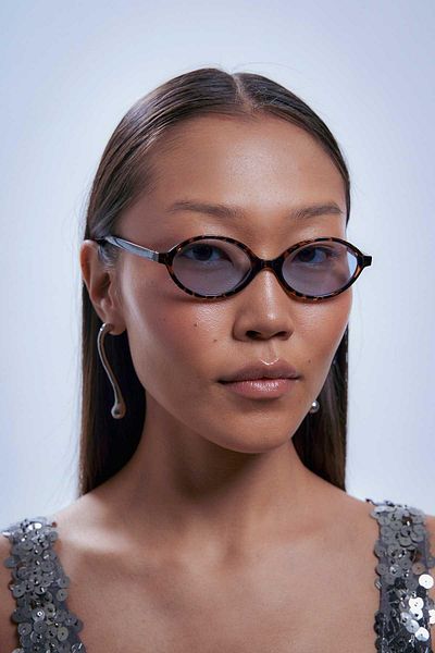 Bilge Karga Jerson Leopard Blue Sunglasses